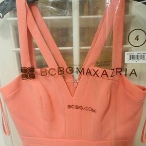 BCBG MAXAZRIA LIGHT CORAL DRESS SZ 4 NEW